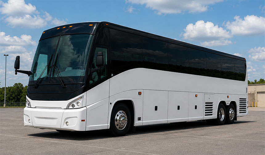 56-passenger charter bus available in Broken Arrow, OK
